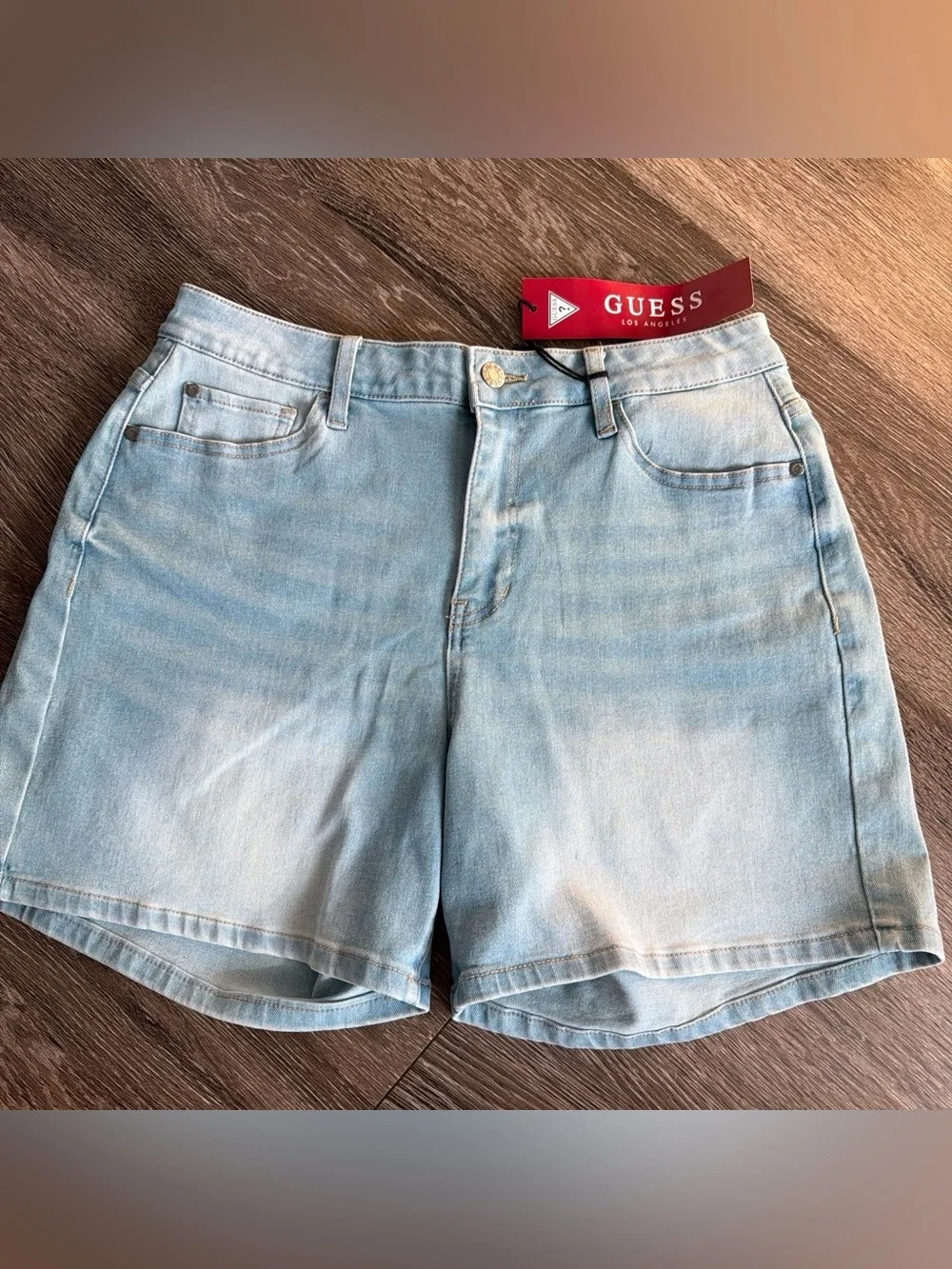 GUESS Women's Light Blue Denim Shorts